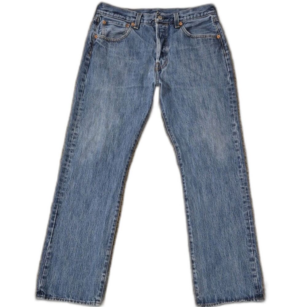 Levi’s 501 Original Fit Jeans 33x30 Dark Stonewash Straight Leg Button Fly Denim